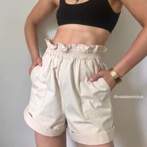 The Fifth Label High Waister Paperbag Beige Shorts